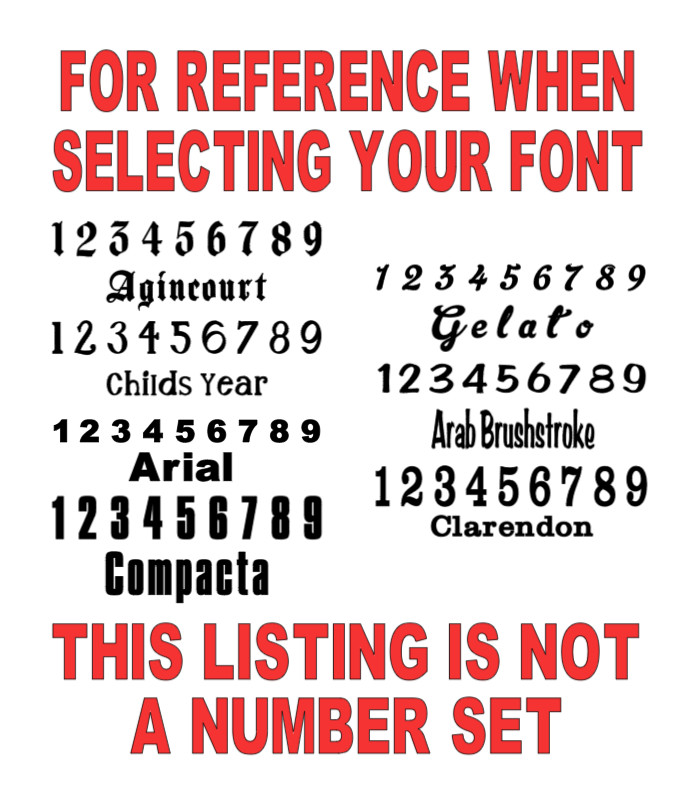 SET OF 2 Custom Mailbox Numbers Vinyl Decals / Stickers - Choose Size & Color gallery