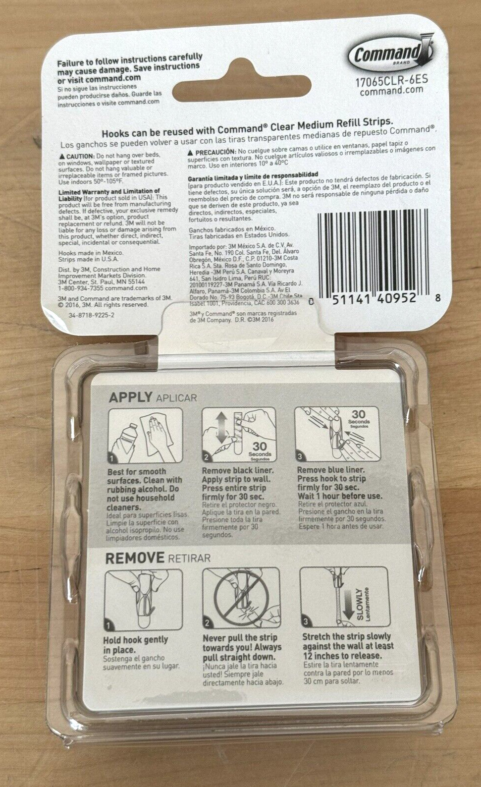 Command Hooks, 6 hooks, 8 strips, Medium 17065CLR-6ES Pack of 2 Wall Hooks gallery