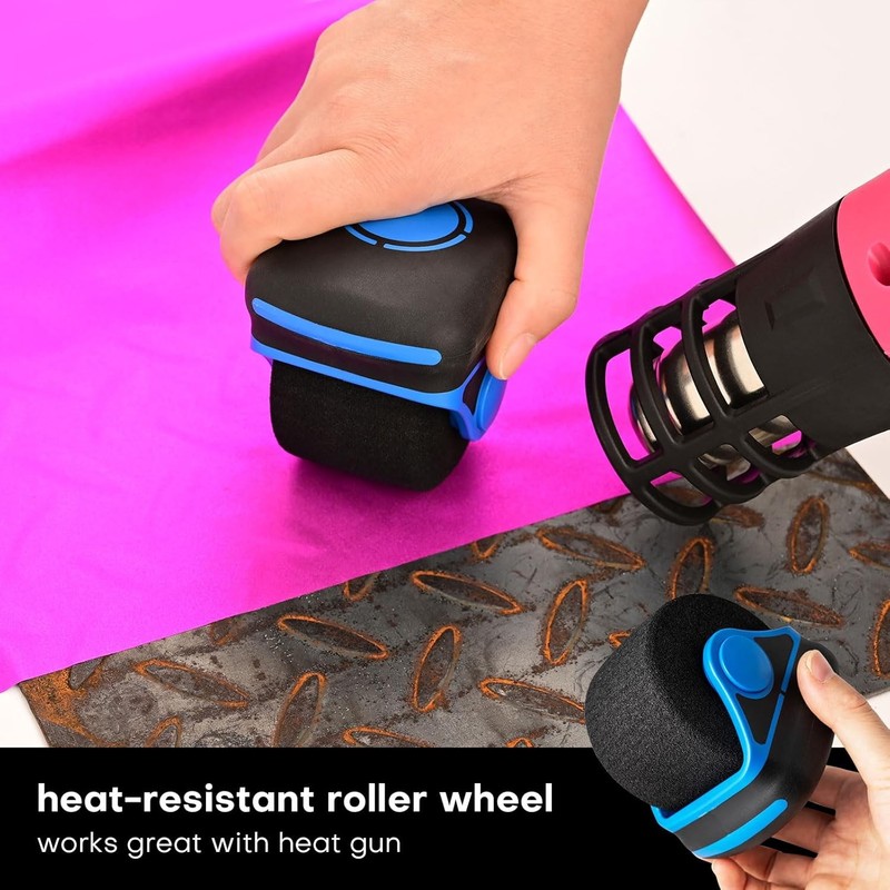 NEWISHTOOL Sponge Seam Roller Vinyl Applicator Tool, 2 Pack Soft Foam Wheel Roll gallery