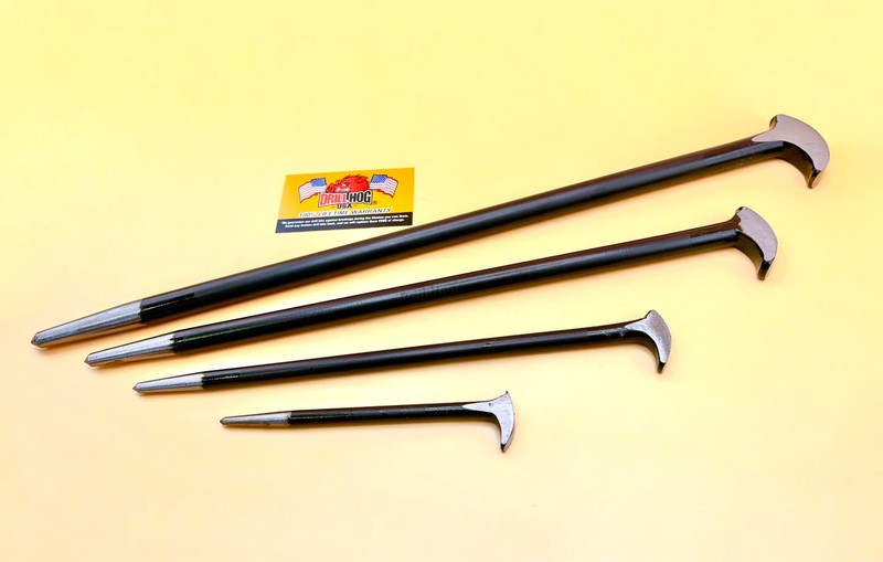 4 Pc Pry Bar Set Heel Bar Aligning Pry Bar Cats Paw Drill Hog® Lifetime Warranty gallery