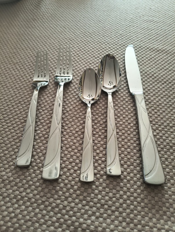 Lenox Vibe 5 Piece Serving Set Flatware 18/10 Stainless Knife Forks Spoons gallery