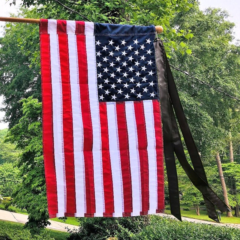 Anley Flag Mourning Streamer - Ideal for 3x5 FT Flag - Half-Mast Mourning Ribbon gallery