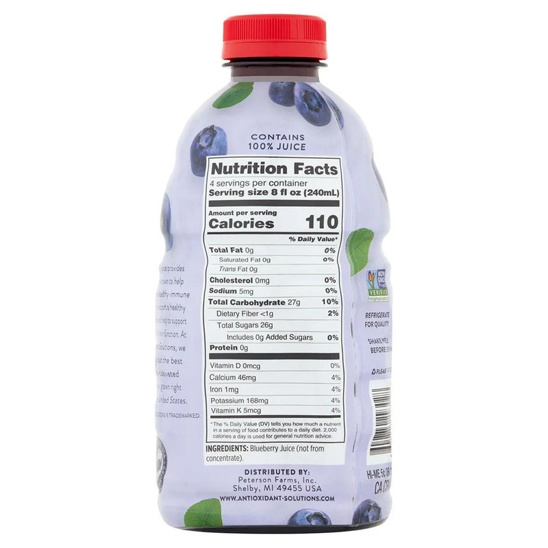 (2 pack) Antioxidant Solutions 100% Blueberry Juice Not from Concentrate... gallery
