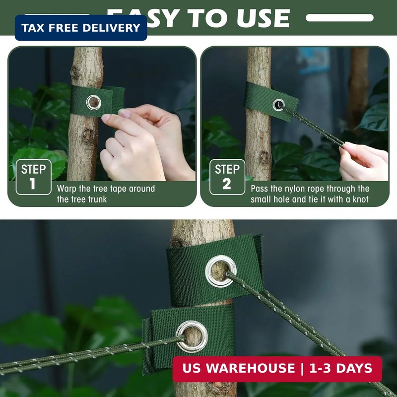 Sintuff 9 Set Heavy Duty Tree Stake Kit 5.91 Inches/ 15 cm Tree Straps for Staki gallery