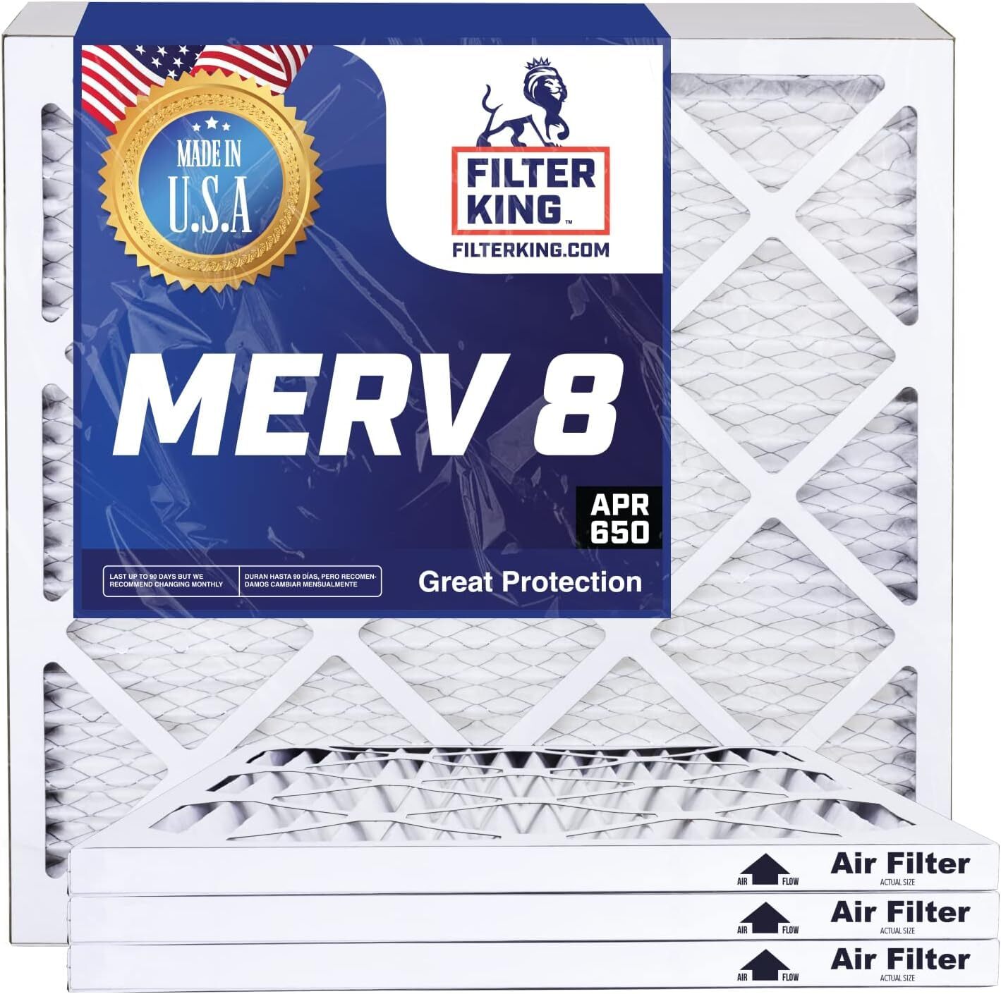 Filter King 5x60x1 Air Filter 4-PACK MERV 8 Actual Size 5 x 60 x .75" gallery