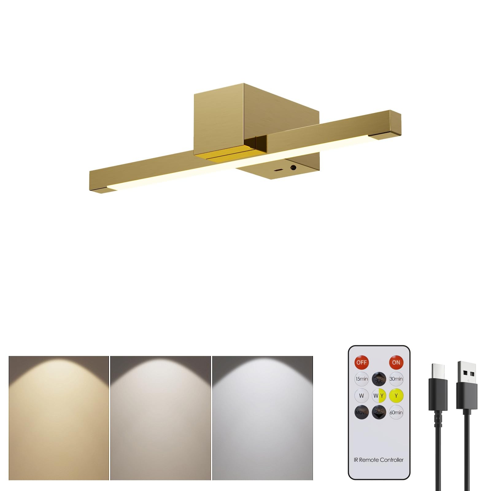 Picture Lights for Wall,Battery Operated Art Light,12in Gallery Light for Pai... gallery