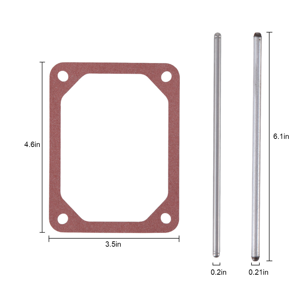 1/2 PCS Briggs & Stratton Push Rod Set &Valve Cover Gasket 690981 690982 690971 gallery