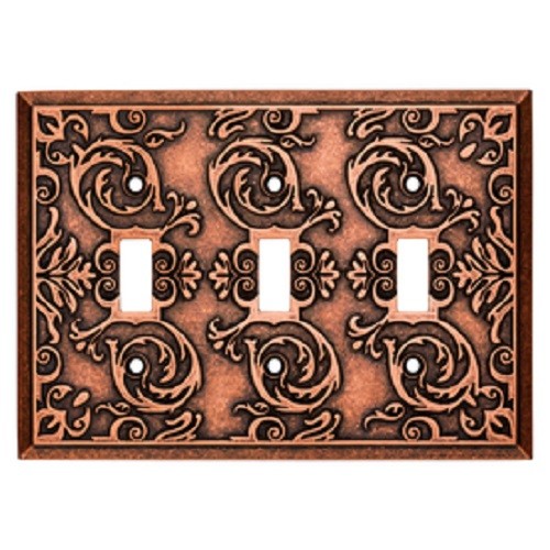 Copper Triple Switch Plate Triple Toggle Wall Plate Fairhope gallery