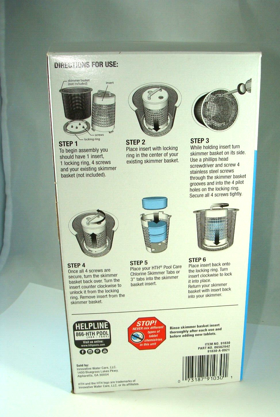 HTH Pool Care Skimmer Basket Insert Model 91030 gallery