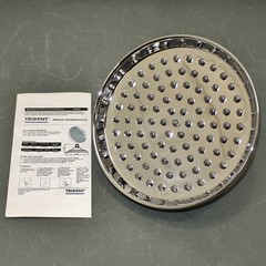 Trident Fixed Showerhead 48LX52, 1/2″ PF, 8″ OD, 1.8 GPM, Wall Mount, Chrome