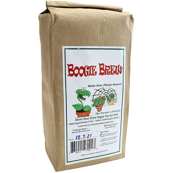 Boogie Brew Pro Compost Tea 3 lb + FREE 1 lb Insect Frass–Organic Plant Booster gallery