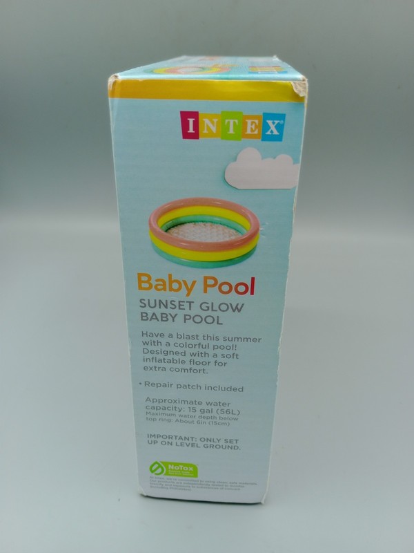 Intex Sunset Glow Soft Inflatable Baby Pool 58924EP 34in x 10in - NEW gallery