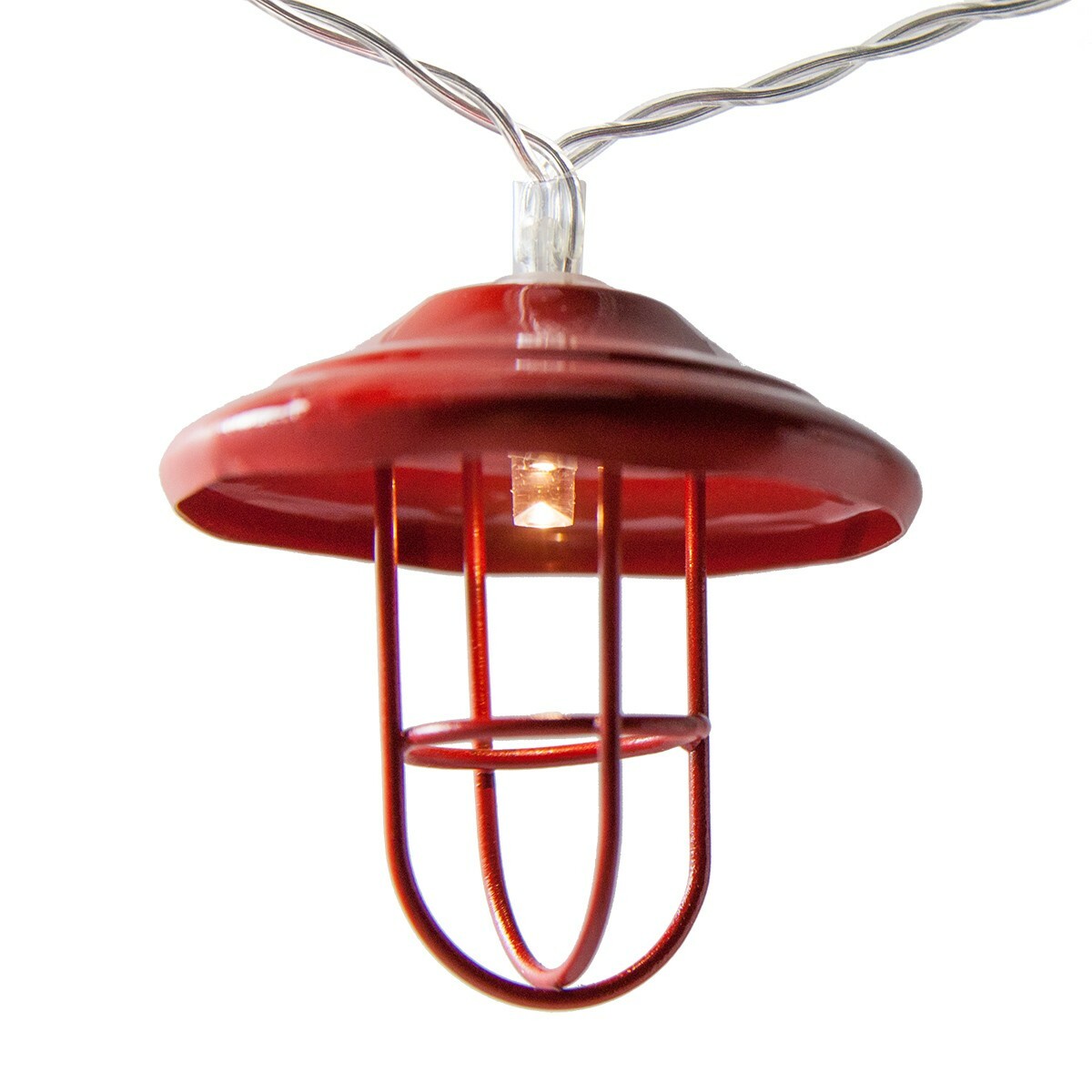 10 Red Lantern String Lights Warm White LED Battery Powered Vintage Decoration gallery