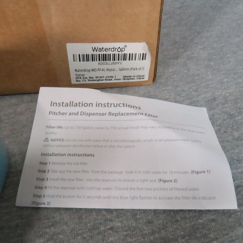Waterdrop WD-PF-AL Plus Alkaline Replacement Pitcher Filter 3-Pack 100 Gallons gallery