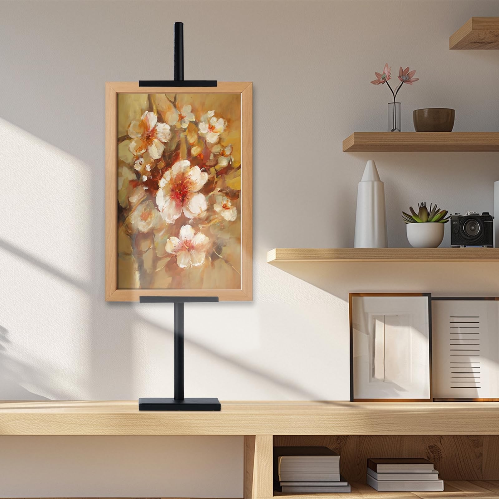 GOOBETTER Tabletop Picture Frame Stand, Adjustable Easel Stand for Frames Up ... gallery