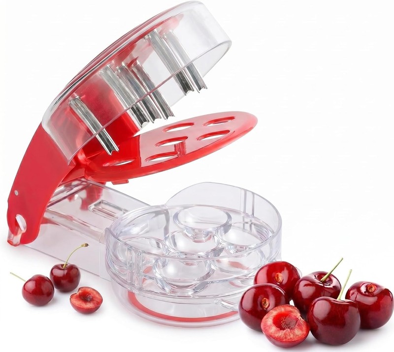 Cherry Pitter Tool 6 Cherry Pit Remover Stainless Steel Olive Pitter Red gallery