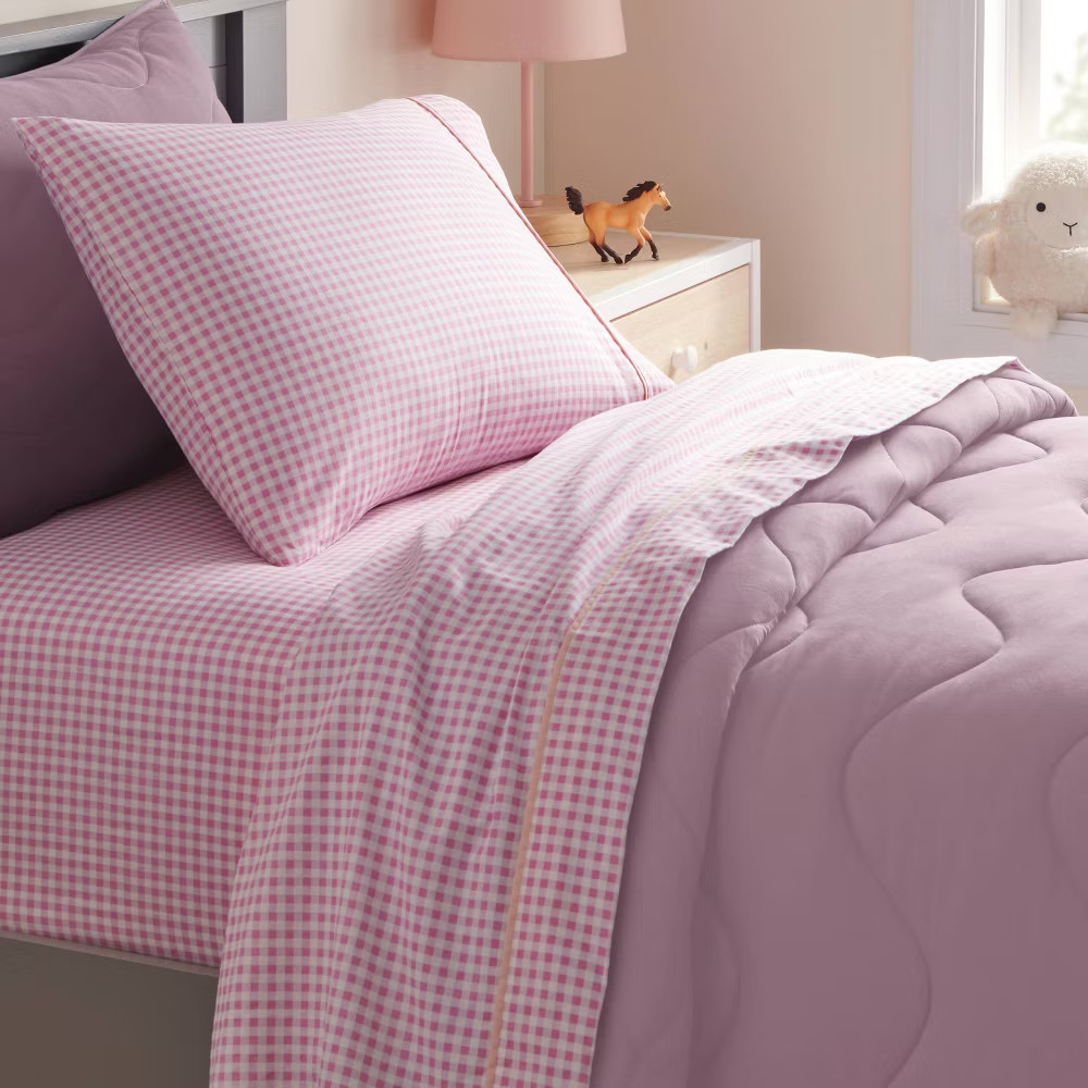 Full Gingham Kids' Cotton Sheet Set - Pillowfort gallery