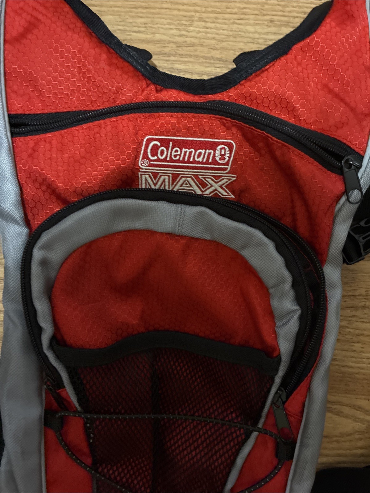 Coleman Max Hydration Red Backpack with Chest & Waist Clips, Missing Bottle 2