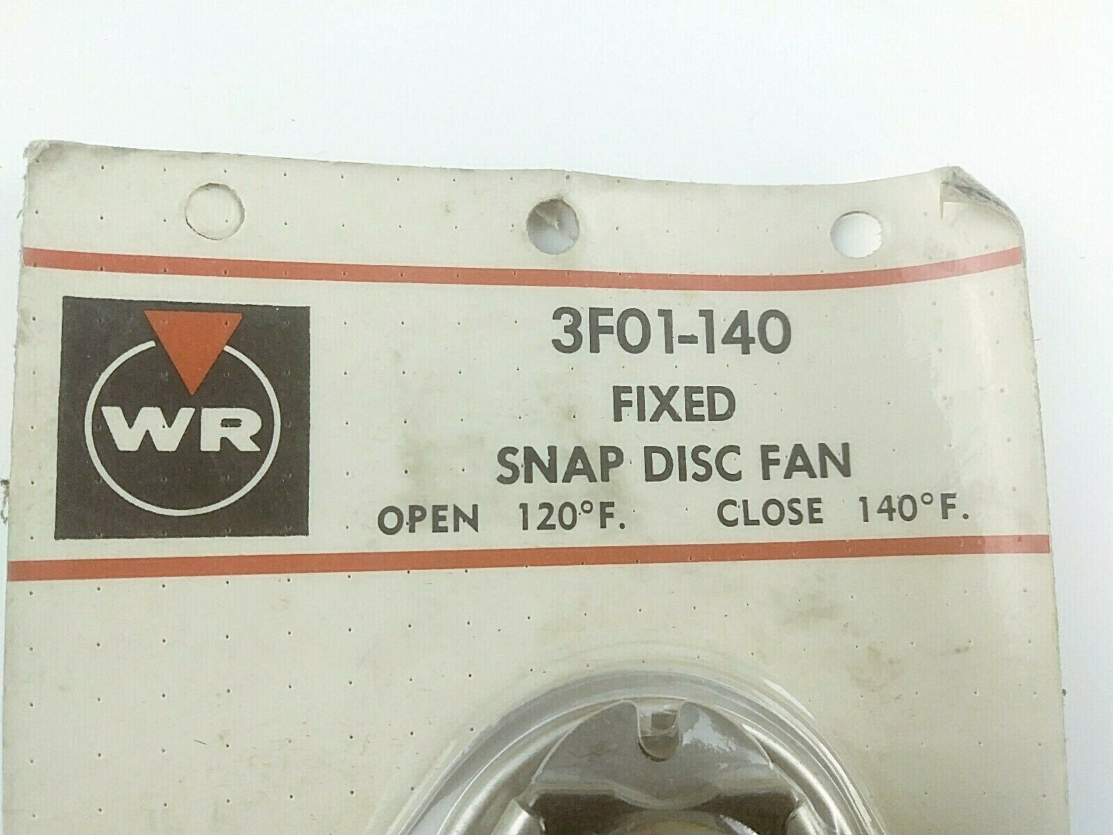 White-Rodgers 3F01-140 Snap Disc Fan Limit Fixed Open 120 F Close 140 F gallery