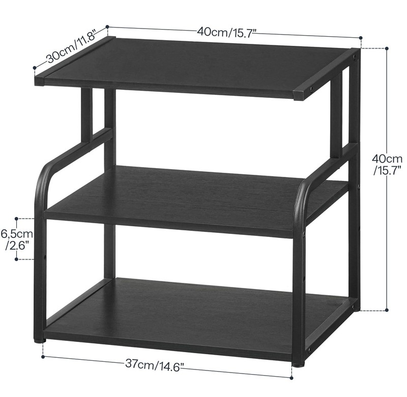 Printer Stand, 3-Tier Desktop Printer Table, Under Desk Printer Storage Offic gallery