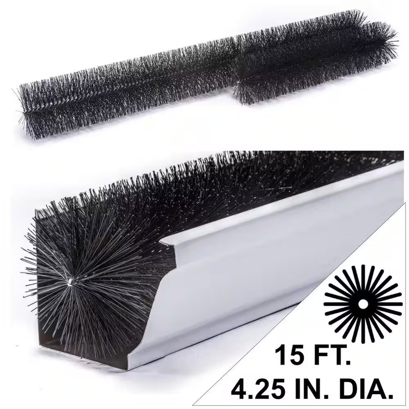 Standard 5 In. - 15 Ft. Pack Leaf Filter Brush Gutter Guard gallery