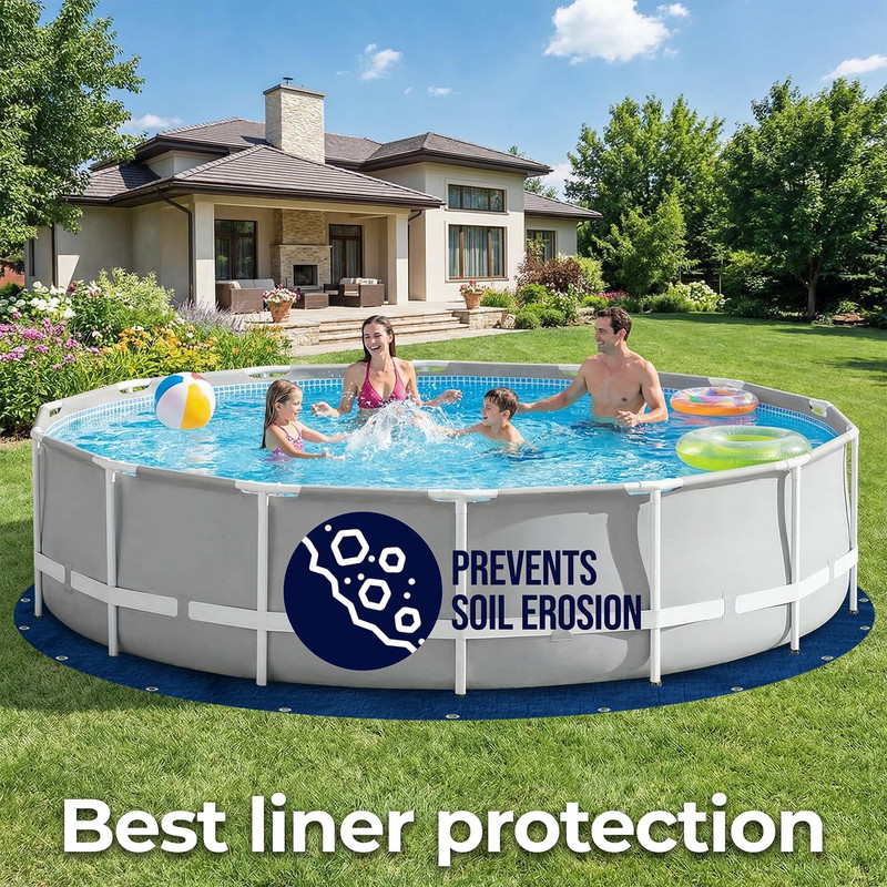 21 Ft round Pool Liner Pad - Mat Tarp for under Pool, above Ground Pool Mat, Poo gallery