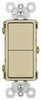 Part RCD11ICC6,Pass & Seymour,Radiant, 15A, 120/277V, Ivory, Grounding, 2 Single gallery