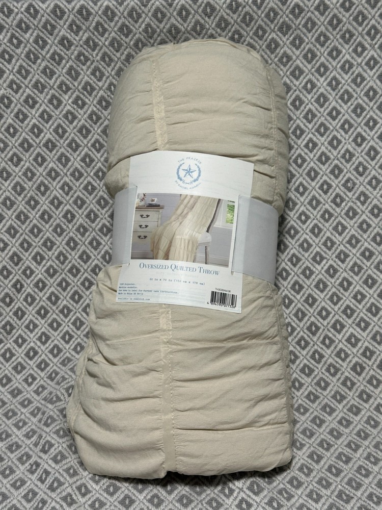 The Prairie Rachel Ashwell Easter Throw 60x70 inches Ivory White