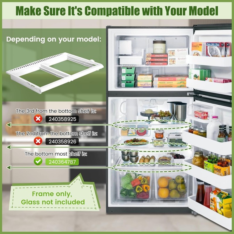 Crisper Drawer Cover Frame Compatible with Frigidaire Refrigerator 240364787 gallery