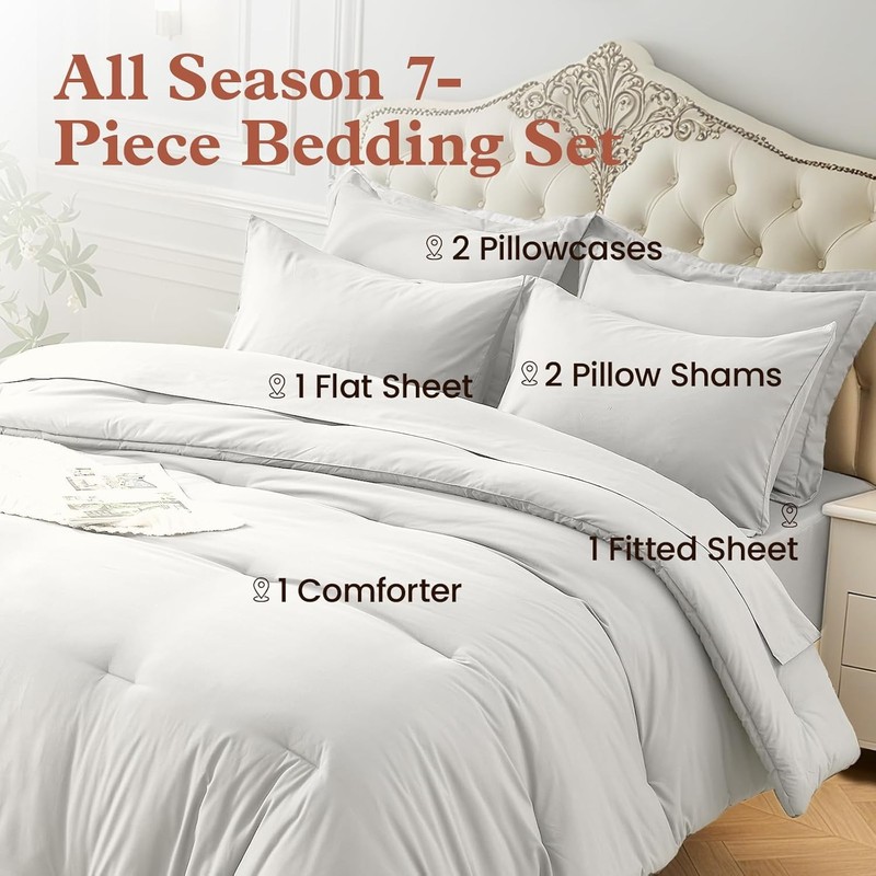 Easthome Queen Size Comforter Set - 7 Pieces Bed in a Bag Bed Comforter gallery