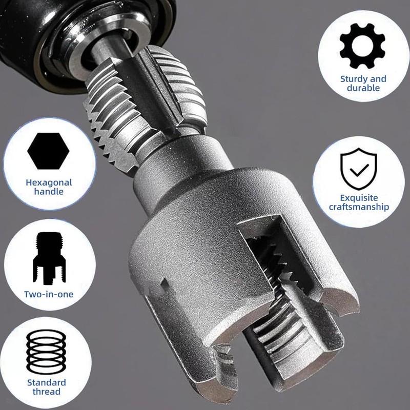 Integrated Internal & External Pipe Threading Tool Steel PVC Pipe Threader Kit gallery