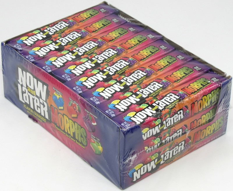 Now and Later Morphs Candy 24 Count Box Fruit Flavor Changers Chews Over 3.5 LBS gallery