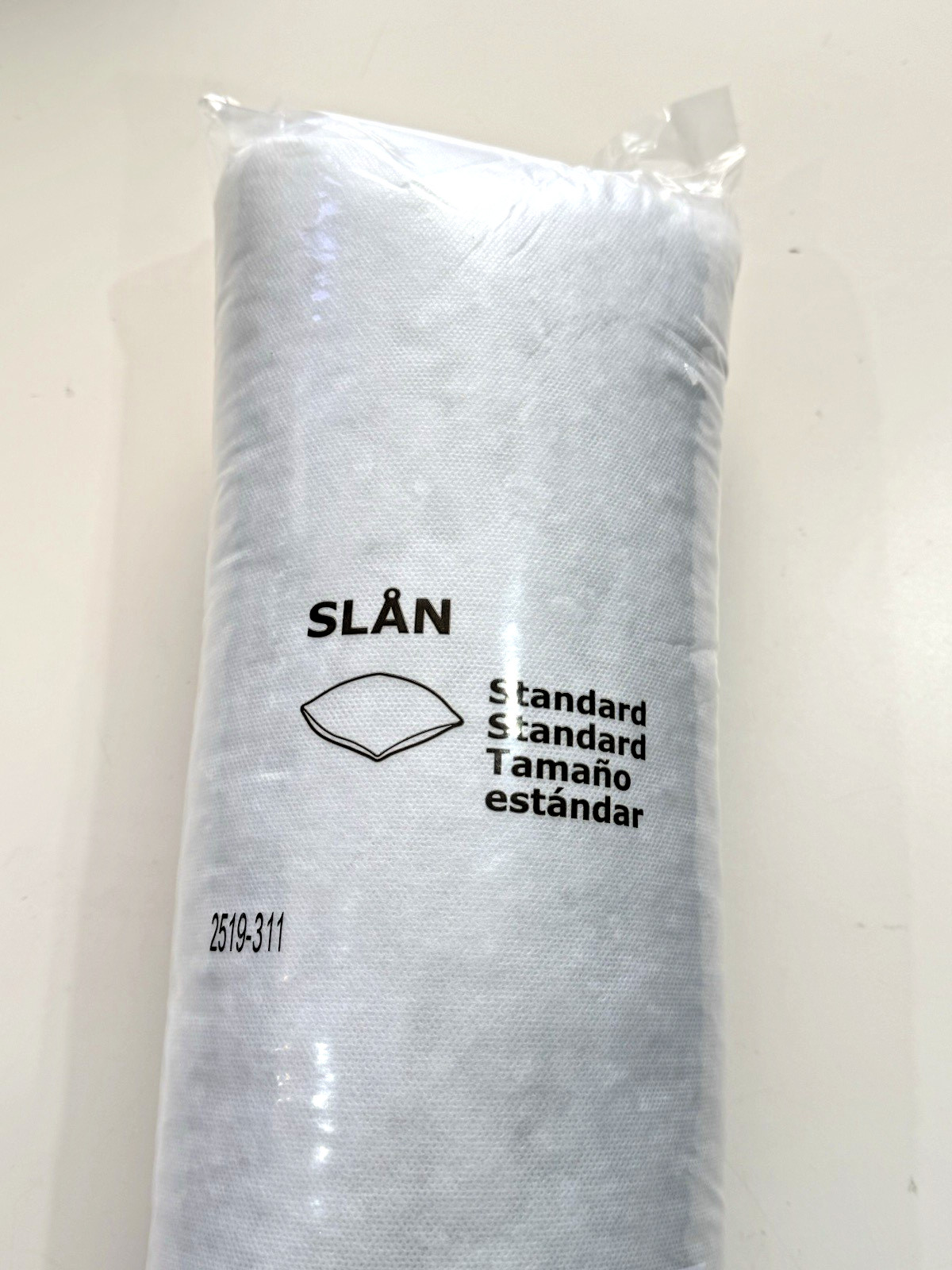 Ikea Slan Softer Lightweight Pillow White Standard Queen 20x26" Machine Washable gallery