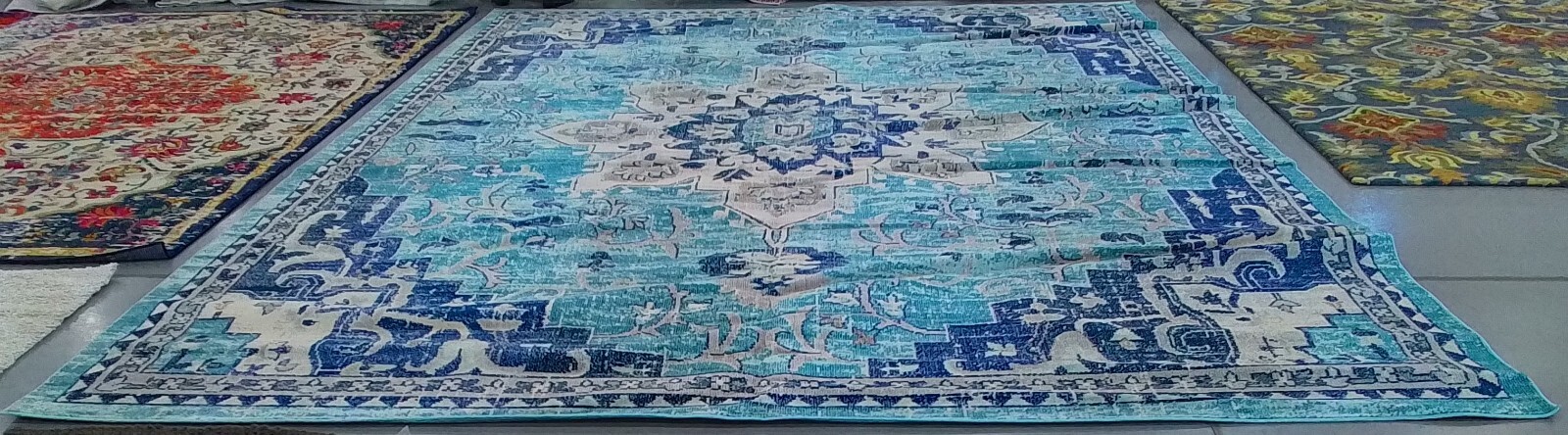 TEAL / NAVY 12'-0" x 15'-0" Damaged Rug, Reduced Price 1172768464 MAD473K-1215 gallery