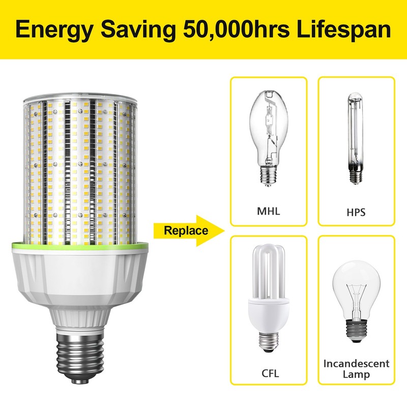 5X 100W LED Corn Light Warehouse Bulb,E39 Mogul Base 5000K Daylight,AC 277V-480V gallery