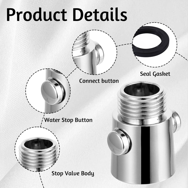 2 Pack Universal Shower Water Control Valve G1/2" Flow Volume Adjust Valve gallery