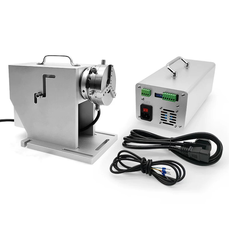 E69-Quick-Change Chuck Rotary Axis Laser Marking Machine Rotary Fixture gallery
