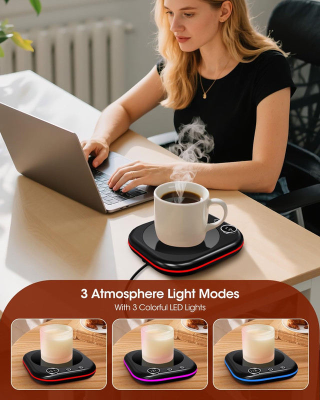 Mug Warmer - 3 Temp Setting 113°F 131°F 167°F - Ambient Light - Coffee Mug gallery