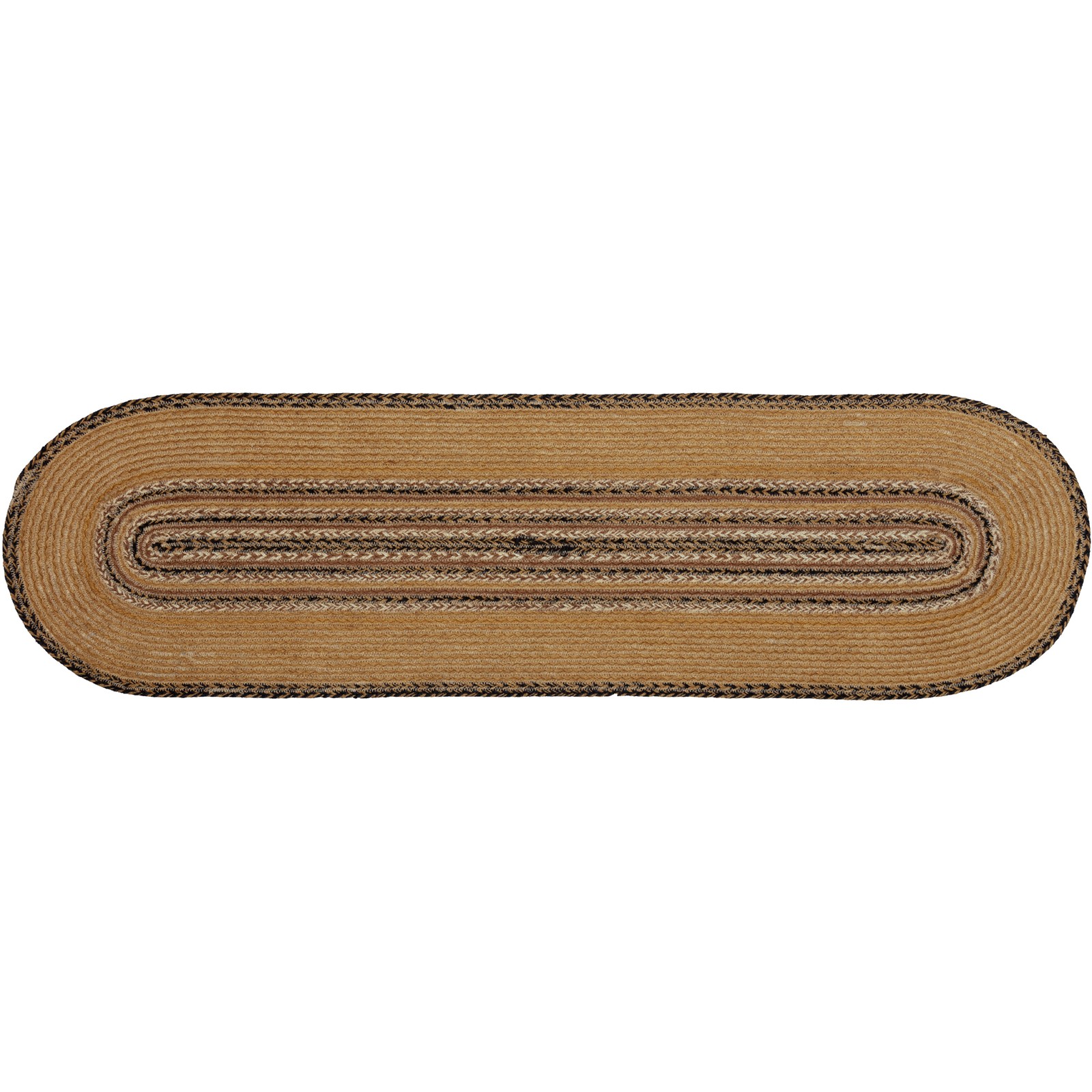 VHC Brands Table Runner Kettle Grove Jute Primitive 13x48 Oval Stars Kitchen gallery