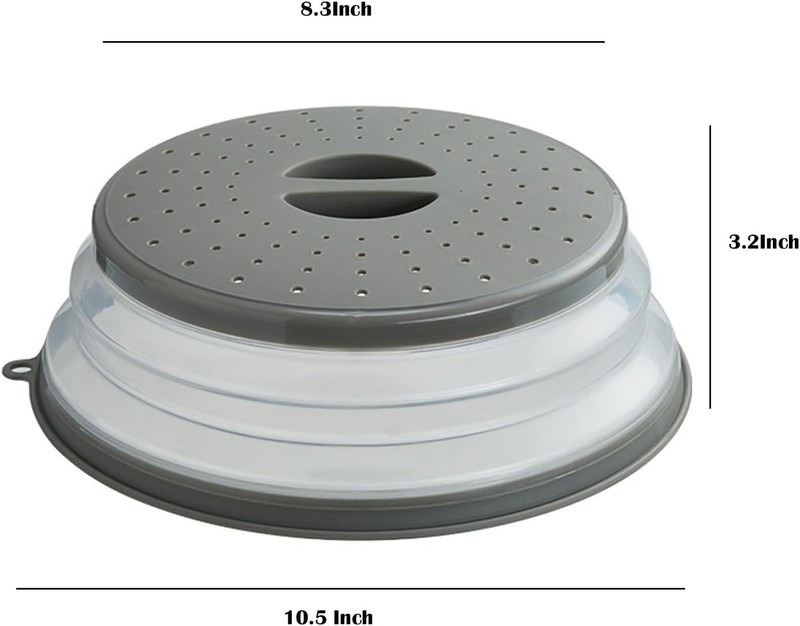 Vented Microwave Splatter Cover Silicone Plastic BPA-Free 1 Pack gallery