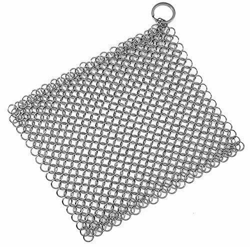 Iron Cast Cleaner Chainmail Scrubber Grill Scraper 316L Stainless Steel 7 inch gallery