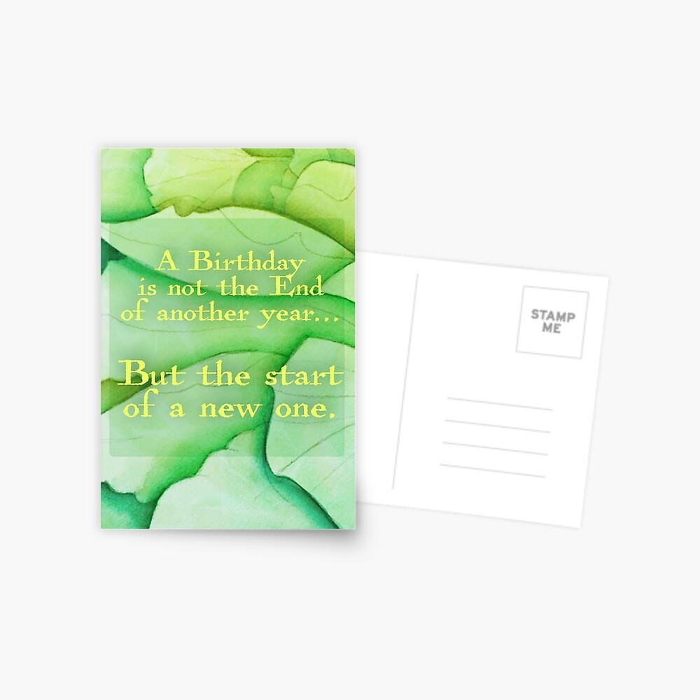 DIGITAL Green Nature Not the End/Start of New Happy Birthday Card *PRINT REQ'D* gallery
