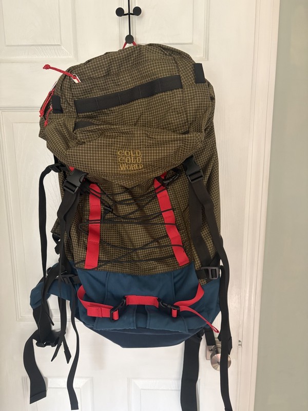 Cold Cold World Chaos climbing and backpacking pack