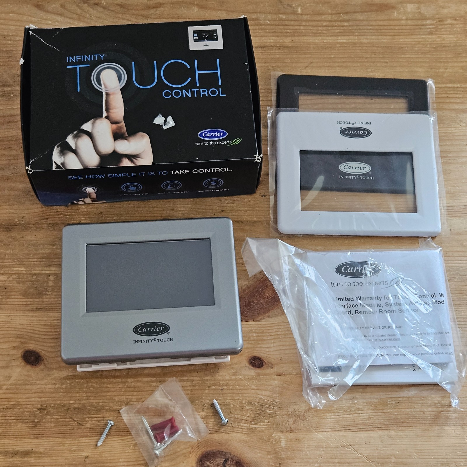 Carrier Infinity Touch SYSTXCCITC01-A Prog. Thermostat w/ color plates gallery