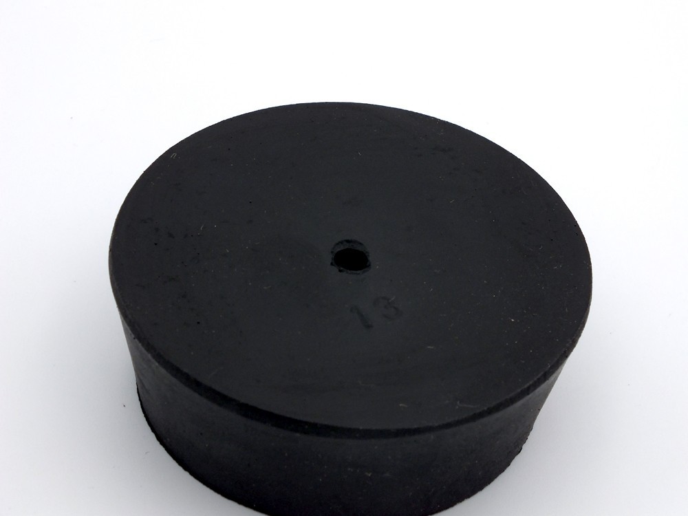 Rubber Stoppers - 1 hole Large Black Laboratory Stopper Sz 7 8 9 10 11 12 13 gallery