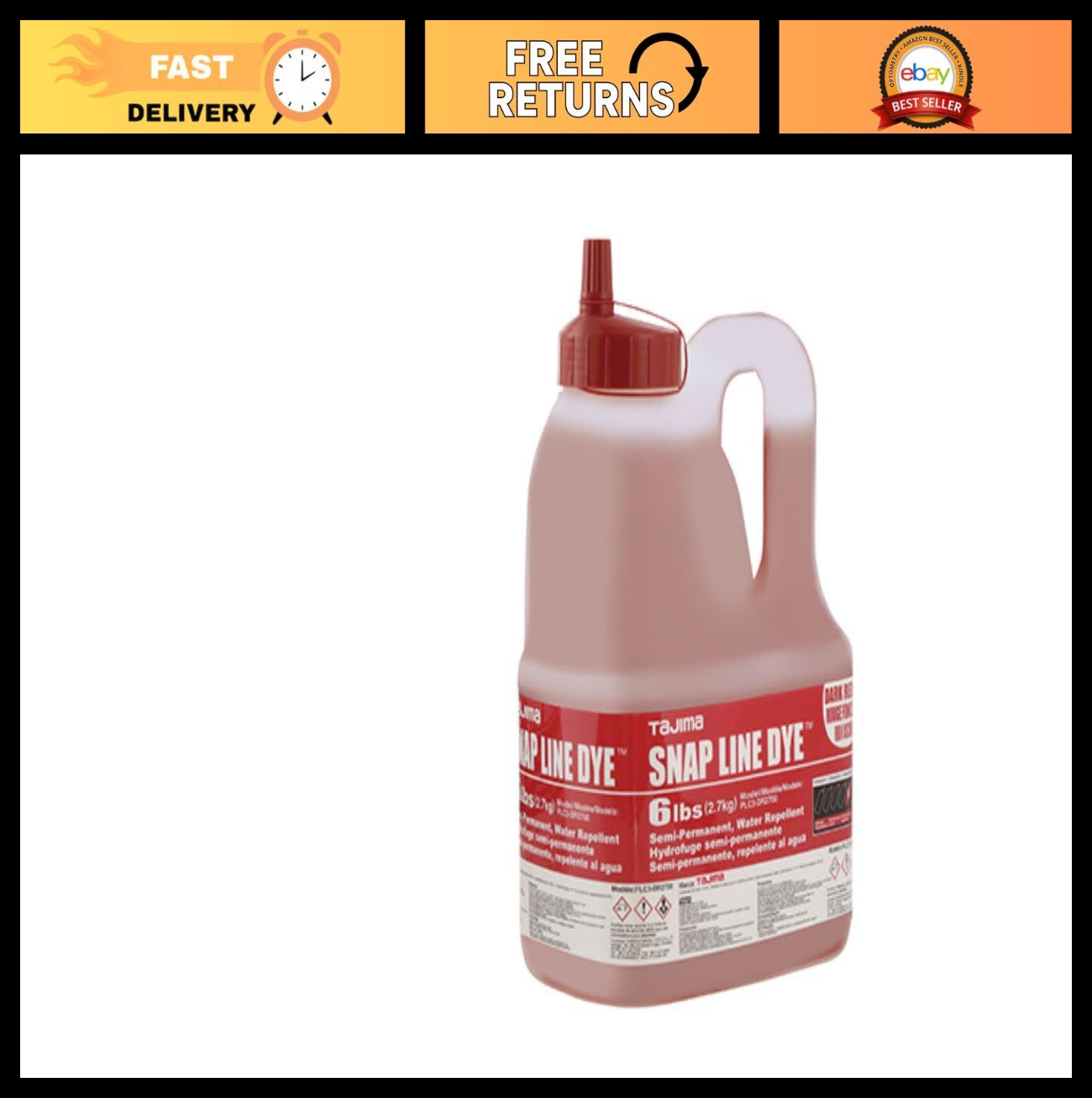 6-lb Dark Red Semi-Permanent Snap-Line Dye with Durable Bottle & Easy-Fill Nozzl gallery