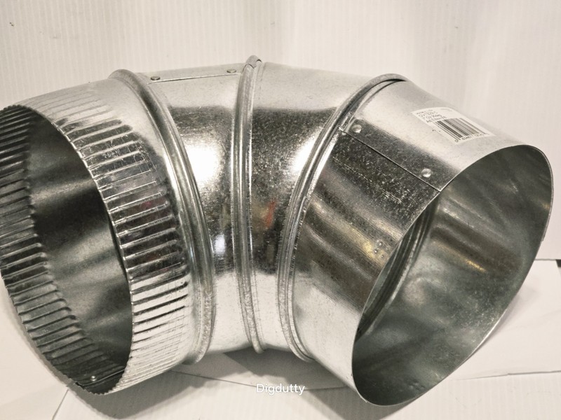 Imperial 30 Ga. 7 In. Galvanized Adjustable Stove Furnace Pipe Elbow GV1329-C gallery