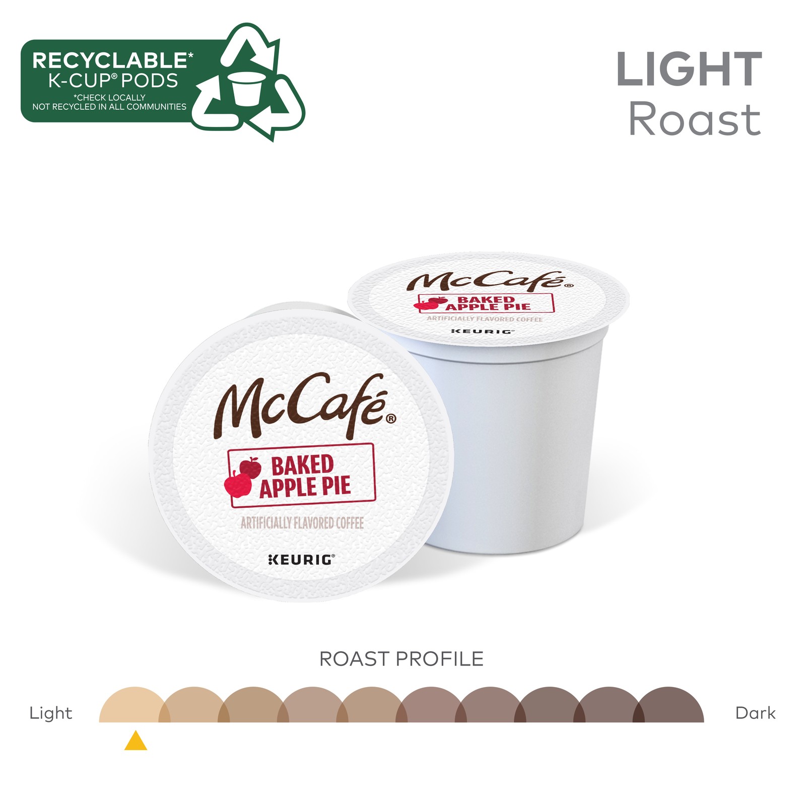 McCafe Baked Apple Pie Coffee, Keurig Single Serve K-Cup Pods, 72 Count gallery