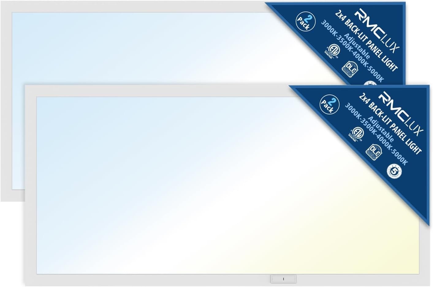 2-PACK 2x4' LED DROP CEILING Panel Light 25W/30W/35W/40W/50W 7500 Lumens 4 CCT gallery