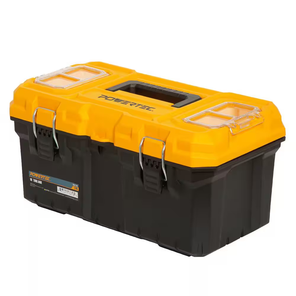 16 In. X 9 In. Portable Tool Box with Removable Tool Tray, Lockable, Metal Latch gallery